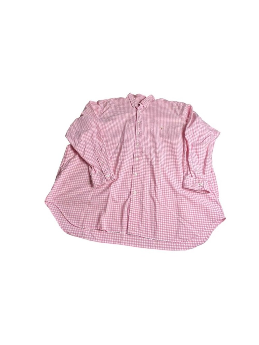 Ralph Lauren Pink Gingham Check Classic Fit 3XB Long Sleeve Button-Down Shirt